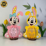 Pack 2 Easter Mouse - Easter Disney Mouse 3D Lantern File - Cricut File - LightBoxGoodMan