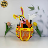 Goofy - Easter Goofy Dog 3D Lantern File - Cricut File 1 - LightBoxGoodMan