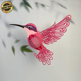 Hummingbird 2 - 3D Hummingbird Lantern File - 8x10" - Cricut File - LightBoxGoodMan