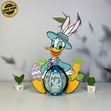 Donald Easter - Easter Donald Duck 3D Lantern File - Cricut File 1 - LightBoxGoodMan