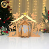 Nativity Scene - 3D Christmas Lantern File - Cricut File 1 - LightBoxGoodMan