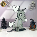 Sparky Frankenstein - Halloween Themed 3D Lantern File - Cricut File 1 - LightBoxGoodMan