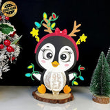 Penguin - 3D Christmas Lantern File - Cricut File 2 - LightBoxGoodMan