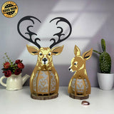 Deer Couple - 3D Love Lantern File - Cricut File 1 - LightBoxGoodMan