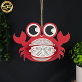 Crab - 3D Crab Lantern File - 5.6x8" - Cricut File - LightBoxGoodMan