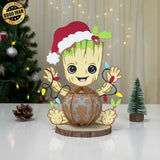 Baby Groot - 3D Christmas Papercut Lantern File - Cricut File 1 - LightBoxGoodMan