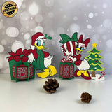 Pack 2 Donald And Daisy - 3D Christmas Lantern File - Cricut File 1 - LightBoxGoodMan