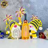 Fireworks Gnome - 3D  New Year Lantern File - Cricut File 1 - LightBoxGoodMan