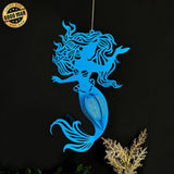 Mermaid - 3D Mermaid Lantern File - 11.4x7" - Cricut File - LightBoxGoodMan