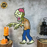 Creepy Zombie - 3D Zombie Lantern File - Cricut File 1 - LightBoxGoodMan