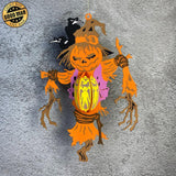 Scarecrow - 3D Scarecrow Lantern File - Cricut File 1 - LightBoxGoodMan