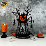 Ghost Tree - 3D Ghost Tree Lantern File - Cricut File 1 - LightBoxGoodMan