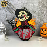 Freddy Krueger - Halloween Themed 3D Lantern File - Cricut File 1 - LightBoxGoodMan