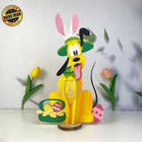 Easter Pluto - Easter Pluto Dog 3D Lantern File - Cricut File 1 - LightBoxGoodMan