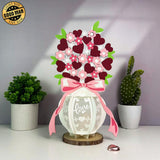 Vase Valentine - 3D Flower Vase Lantern File - Cricut File 3 - LightBoxGoodMan