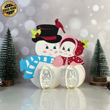 Snowman - 3D Christmas Lantern File - Cricut File 3 - LightBoxGoodMan