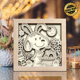 Easter Snoopy – Paper Cut Light Box File - Cricut File - 8x8" - LightBoxGoodMan