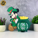 Patrick Day Mouse - St. Patrick's Day Themed 3D Lantern File - Cricut File 1 - LightBoxGoodMan