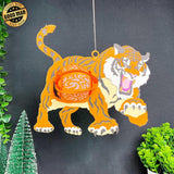 Tiger - 3D Tiger Lantern File - Cricut File 1 - LightBoxGoodMan