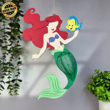 Mermaid Disney - Wonderland Themed 3D Lantern File - Cricut File 1 - LightBoxGoodMan