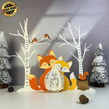 Fox - 3D Christmas Lantern File - Cricut File - LightBoxGoodMan