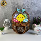 Egg Basket - Easter Basket 3D Lantern File - Cricut File 1 - LightBoxGoodMan