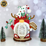 Gnome Xmas - 3D Christmas Lantern File - Cricut File 1 - LightBoxGoodMan