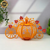 Cinderella - 3D Pumpkin Carriage Papercut Lantern File - Cricut File 1 - LightBoxGoodMan