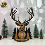 Deer - 3D Christmas Lantern File - Cricut File 3 - LightBoxGoodMan