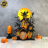 Haunted House - Halloween Themed 3D Lantern File - Cricut File 1 - LightBoxGoodMan