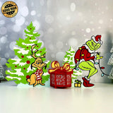 Grinch's Gift Box - 3D Christmas Lantern File - Cricut File 1 - LightBoxGoodMan