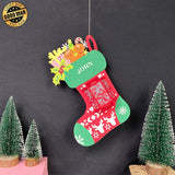 Personalized Sock - 3D Christmas Lantern File - Cricut File 1 - LightBoxGoodMan