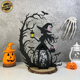 Witch And Poison 2 - 3D Witch Lantern File - Cricut File 3 - LightBoxGoodMan