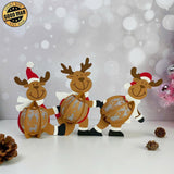 Reindeer - 3D Christmas Lantern File - Cricut File 4 - LightBoxGoodMan