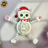 Cat Xmas Hanging - 3D Christmas Lantern File - Cricut File 1 - LightBoxGoodMan