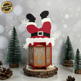 Santa Chimney - 3D Christmas Lantern File - Cricut File 1 - LightBoxGoodMan