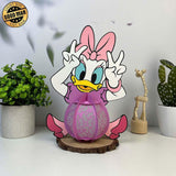 Daisy - Daisy Duck 3D Papercut Lantern File - Cricut File 1 - LightBoxGoodMan