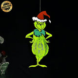 The Grinch - 3D Christmas Lantern File - Cricut File 2 - LightBoxGoodMan