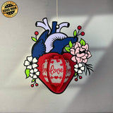 Love - 3D Heart Lantern File - Cricut File 2 - LightBoxGoodMan