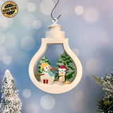 Christmas - 3D Christmas Pop-up Light Bulb File - Cricut File 1 - LightBoxGoodMan