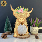 Highland Cow - 3D Highland Cow Lantern File - 7.9x8.6" - Cricut File - LightBoxGoodMan