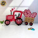 Tractor Love - 3D Love Lantern File - Cricut File 1 - LightBoxGoodMan