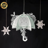 Umbrella 3 - 3D Umbrella Lantern File - 8.5x6.7" - Cricut File - LightBoxGoodMan