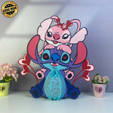 Stitch Couple - 3D Love Lantern File - Cricut File 1 - LightBoxGoodMan