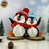 Penguin - 3D Christmas Lantern File - Cricut File 1 - LightBoxGoodMan