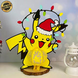 Pikachu Xmas - 3D Christmas Lantern File - Cricut File 1 - LightBoxGoodMan