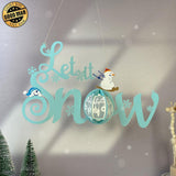 Let It Snow - 3D Christmas Lantern File - Cricut File 1 - LightBoxGoodMan