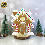 Gingerbread House - 3D Christmas Lantern File - Cricut File 1 - LightBoxGoodMan