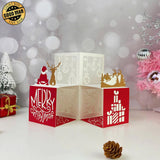 Merry Christmas 2 - 3D Christmas Pop-up Card File - Cricut File 2 - LightBoxGoodMan