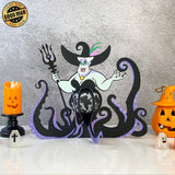 Ursula - Halloween Themed 3D Lantern File - Cricut File 1 - LightBoxGoodMan